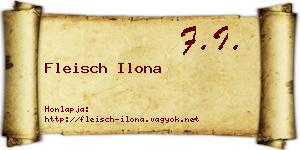 Fleisch Ilona névjegykártya
